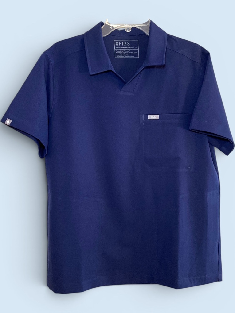 Figs MENS Arad Navy Polo Scrub Size Small NWOT